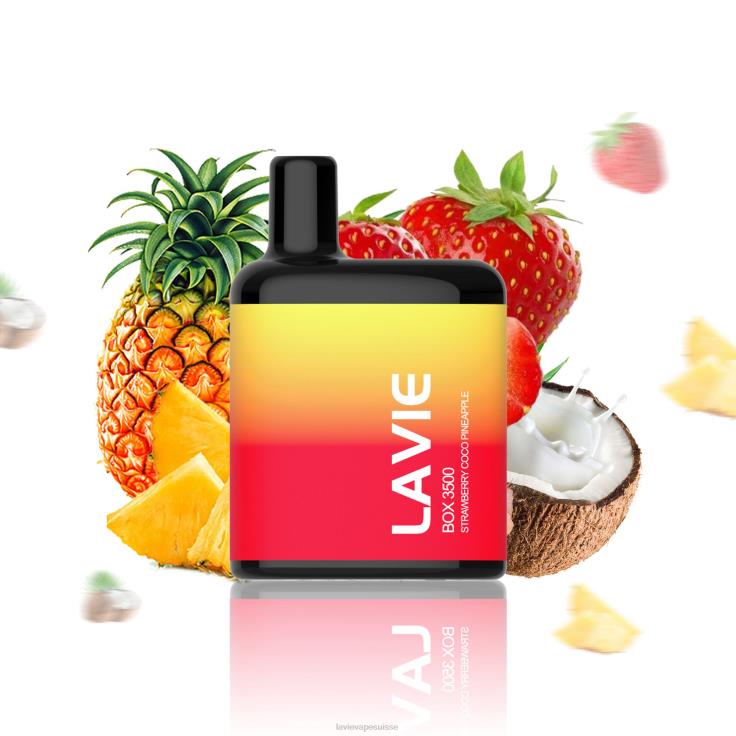 fraise coco ananas LAVIE BOX 3500 bouffées 2DHBL207 | Lavie Vape Price